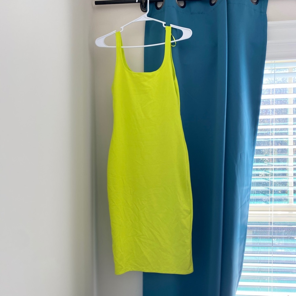 Zara lime bodycon midi